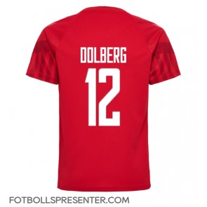 Danmark Kasper Dolberg #12 Hemma Matchtröja VM 2022 Kortärmad